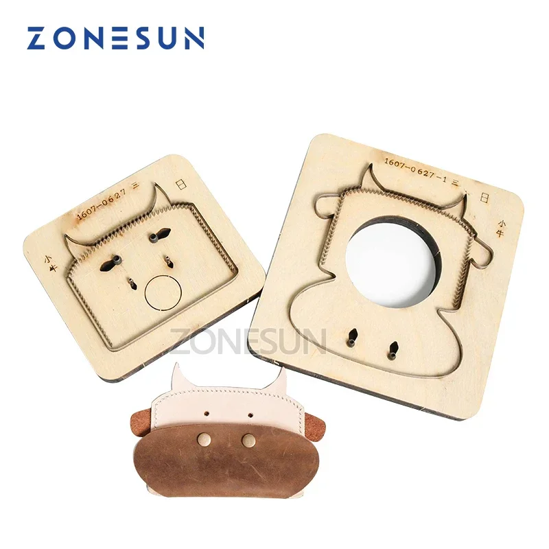ZONESUN Hand Punch Tool Cut Die DIY Leather Wallet Belt Laser Wooden Die Used With Japan Steel Knife Mold Handmade Gift