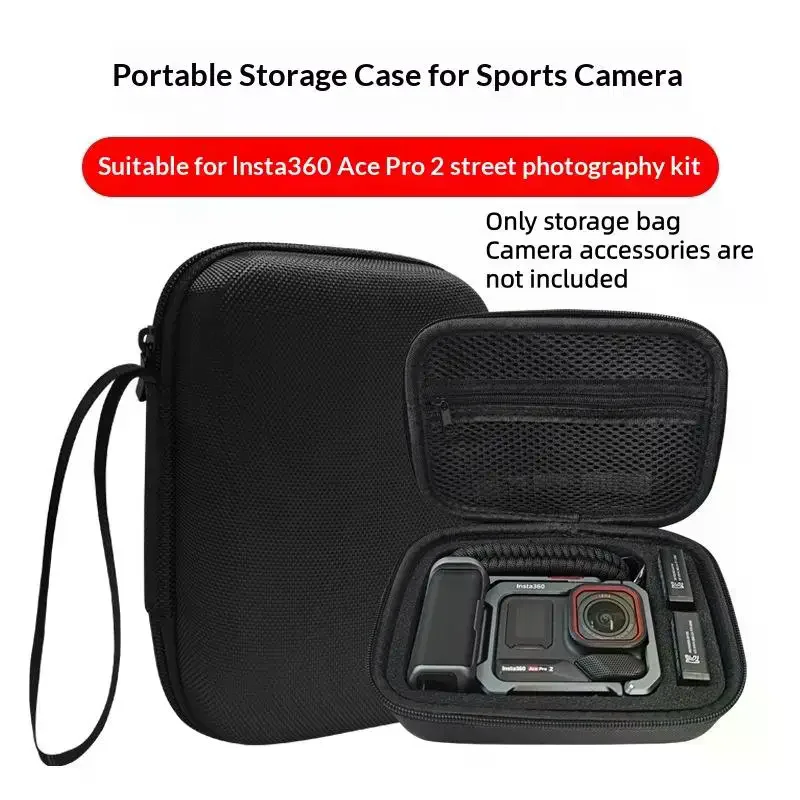 1Pcs Durable Shock Resistance Fall Protection Travel Storage Bag For Insta360 Ace 2/1 Xplorer Grip EVA Carrying Bag