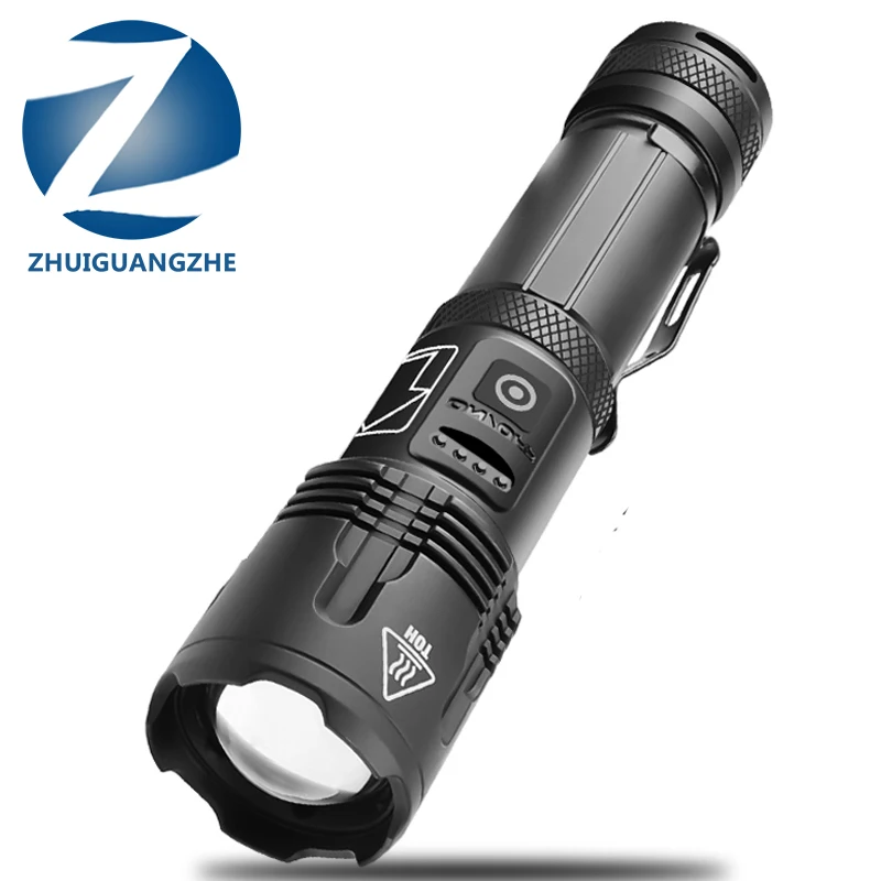 XHP180 2,000,000LM 9-core Led Flashlight Zoomable Torch Usb Rechargeable 18650 or 26650 Battery Power Bank Function Lantern