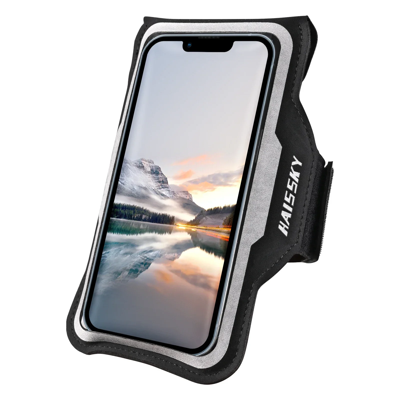 

HAISSKY Ultra-thin Running SPort armband For iPhone 16 15 14 13 12 Pro Max 15 Plus Samsung S24 Ultra Xiaomi Belt Arm Bag Pouch