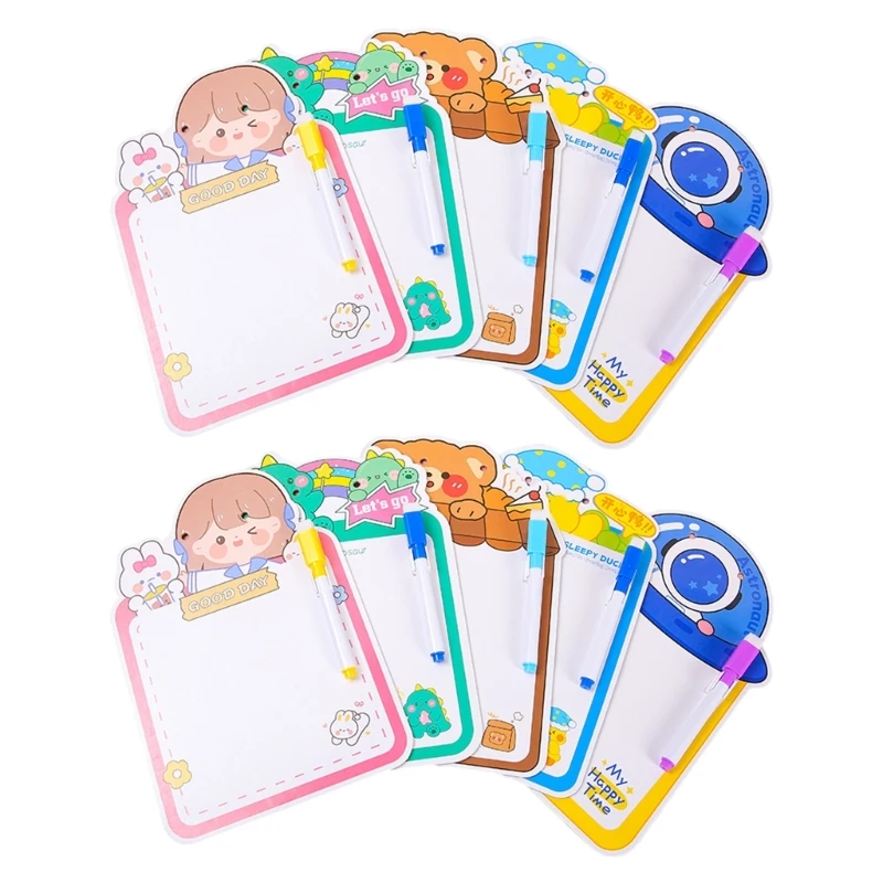 10Pieces Double-Sided Whiteboard Erasable Drawing Board Writing Board Whiteboard Hanging Memo Board Timetable Board 41QA