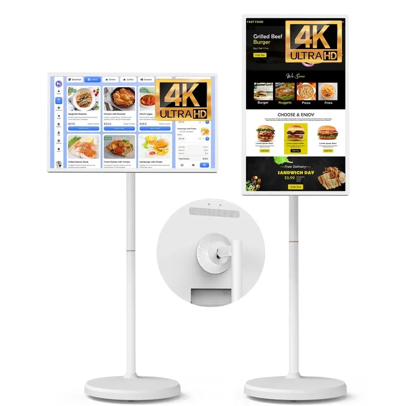 BOLRZO 4K interactive 32-inch touchscreen Android 13 8 + 128GB portable display LCD for digital signage business malls