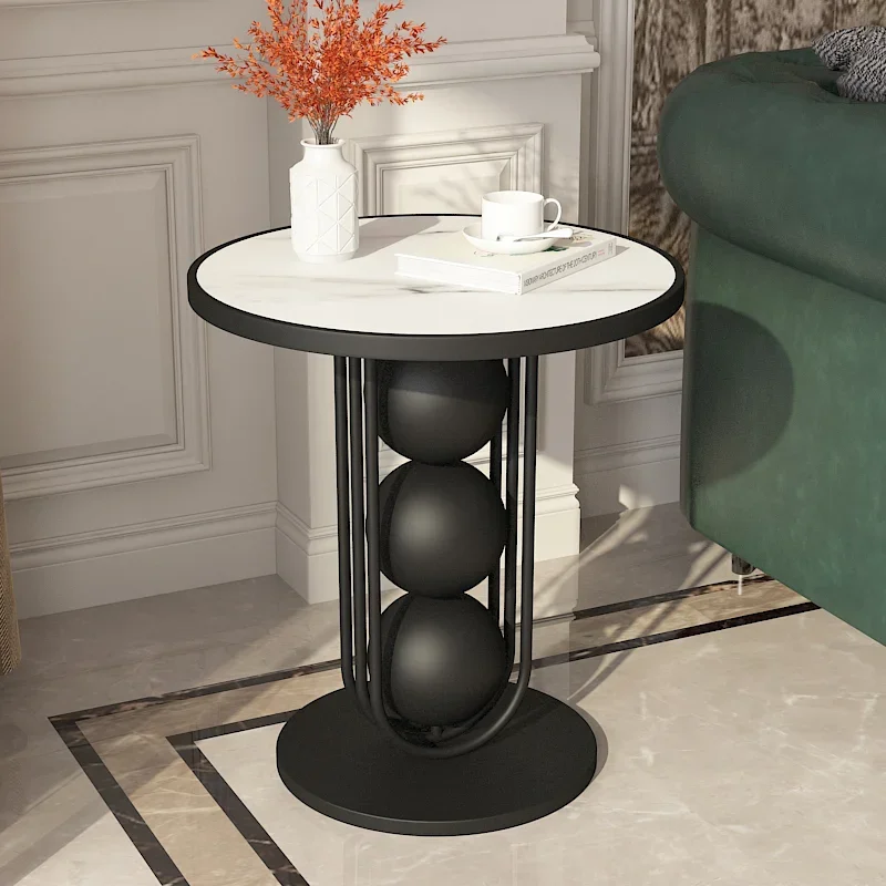 Coffe Round Hall Table Marble Nordic Vanity Coffee Make Up Desks Table Luxury Mesas De Centro Para Sala Bedroom FurnitureLJYXP