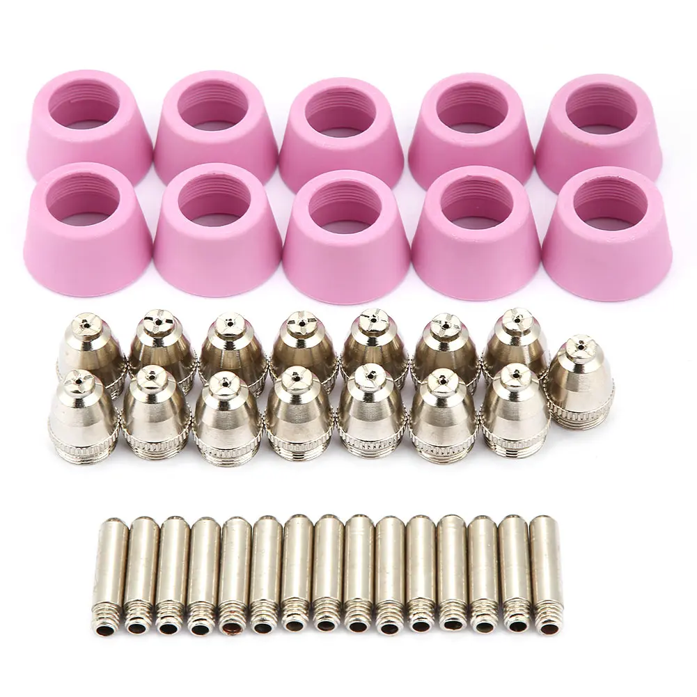 

40pc/set AG60 SG55 Plasma Cutter Cutting Torch Consumables Electrode Nozzles Cups Kit Plasma Cutter Consumables