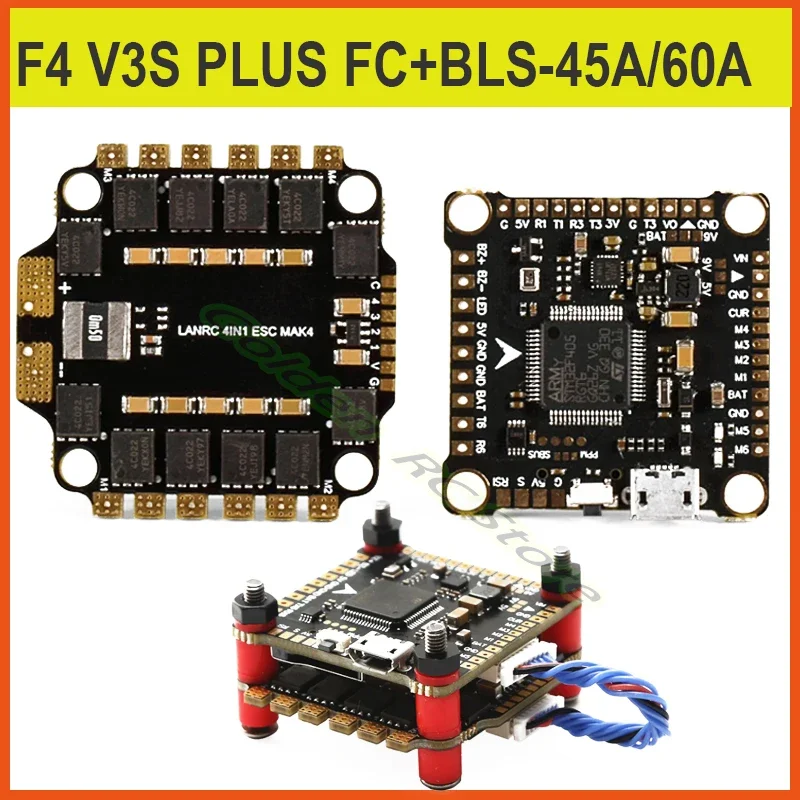 

NEW F4 V3S PLUS Flight Control FC Support BetaFlight/INAV BLS-45A/60A 4in1 ESC Stack For RC FPV Drone Plane Quadcopter