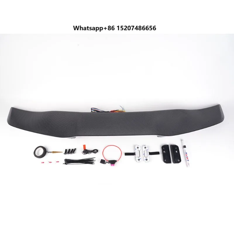 Factory Price  Material-Water Transfer Printing / Carbon Fiber Material Car Electric Tail Wing with Lights