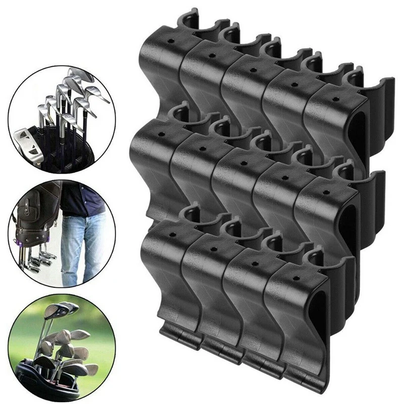 15Pcs Golf Bag Clip On Putter Clamp Holder Putting Organizer Club Ball Marker