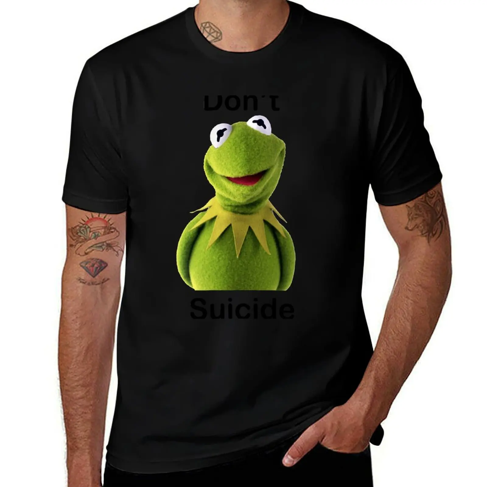 Don't Kermit Suicide T-Shirt Basic Plain Short Sleeve Crew Neck Tee T-Shirt