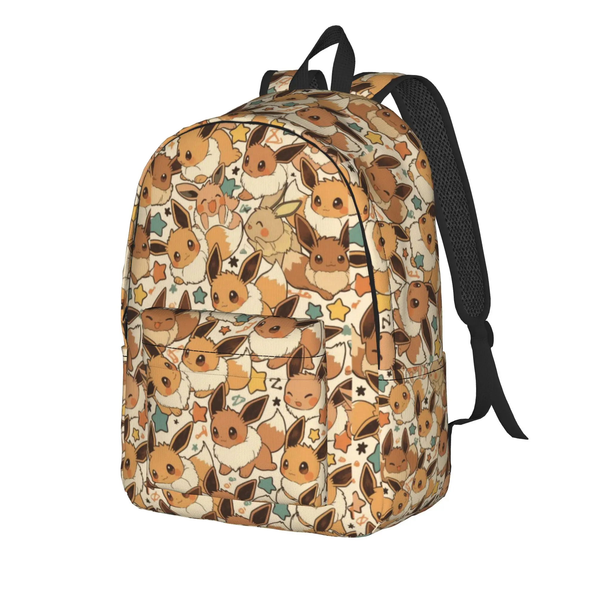 Fashion pokemon Backpack Eeveelution Mochilas Daily High School Retro Washable Rucksack