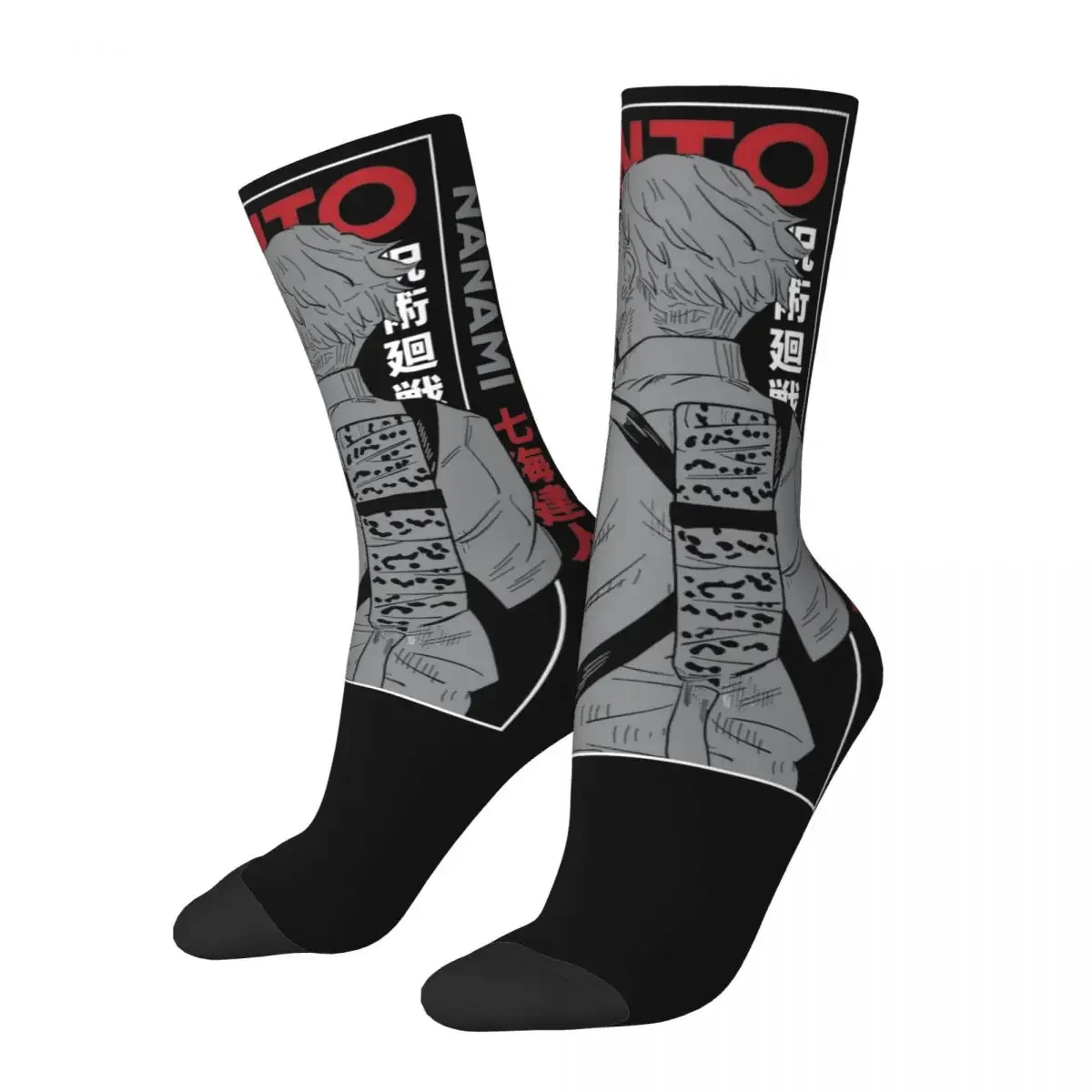 Winter Warm Fashion Unisex Nanami Kento Jujutsu Kaisen Socks Breathable Crew Socks