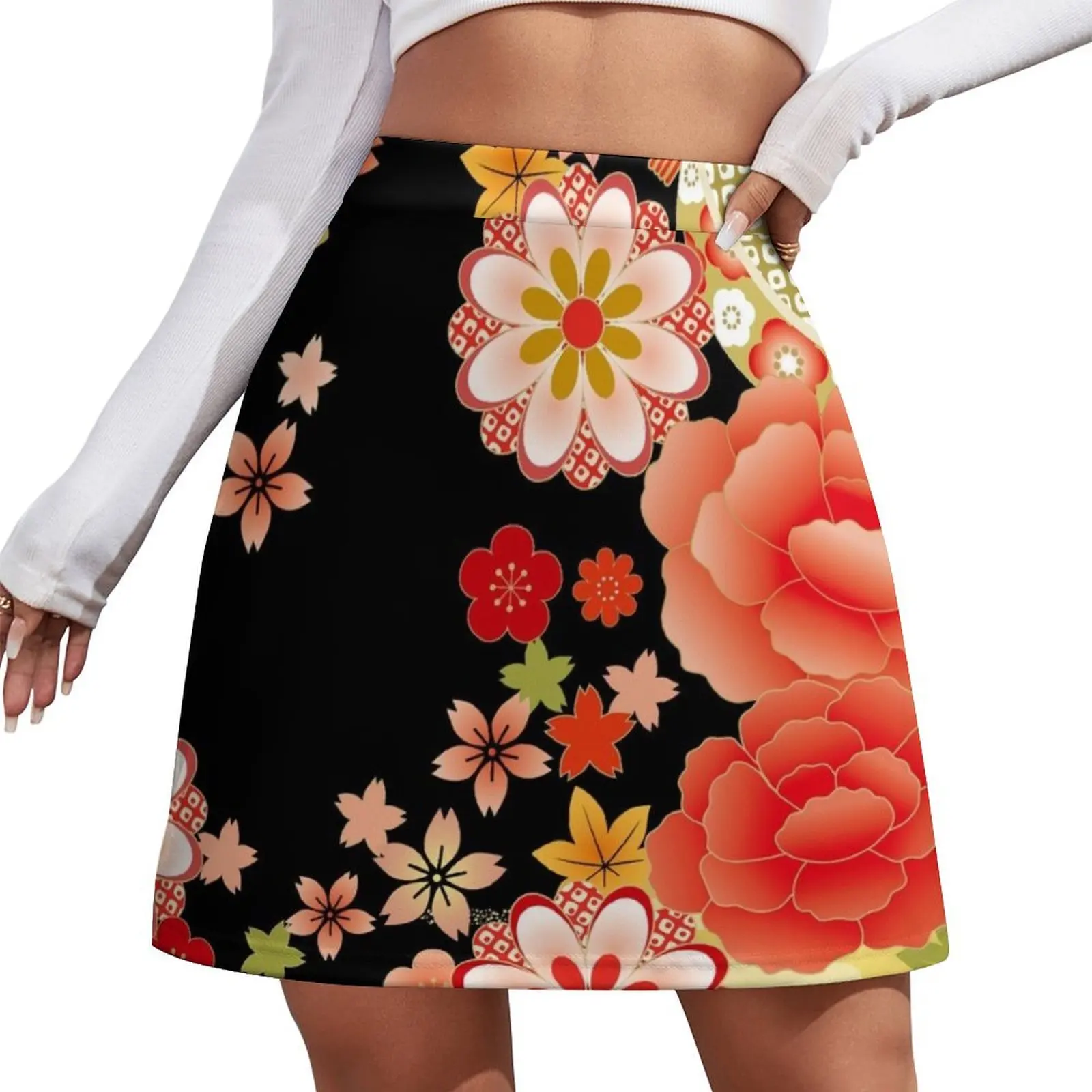 

Traditional pattern Temari and flowers Mini Skirt skirts for womens 2026 dress women summer sexy skirt clothes for women