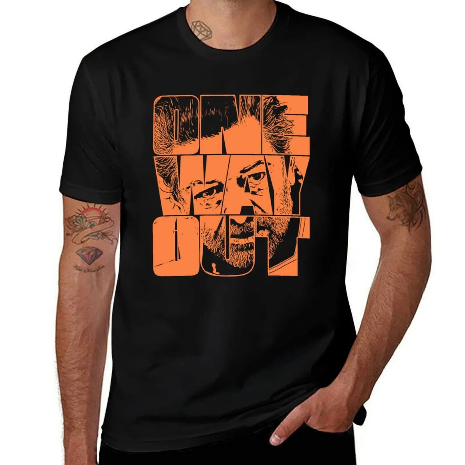 Ein Ausweg-kino loy andy serkis tv show zitat-orange umriss version t-shirt für einen jungen neuauflage t-shirt männer