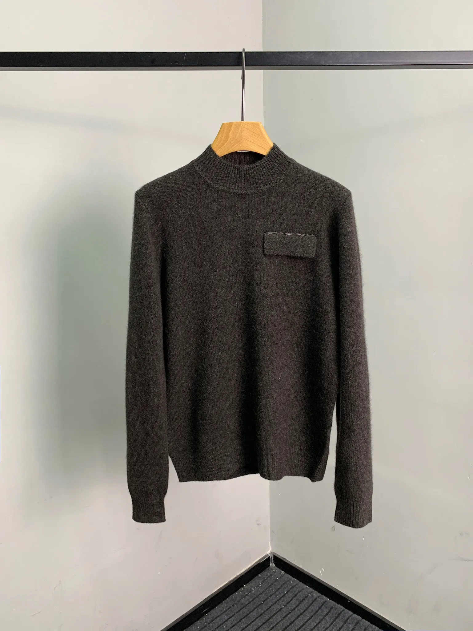 Women's New Autumn/Winter Suede-Blend Wool Mock-Neck SweaterNO.39