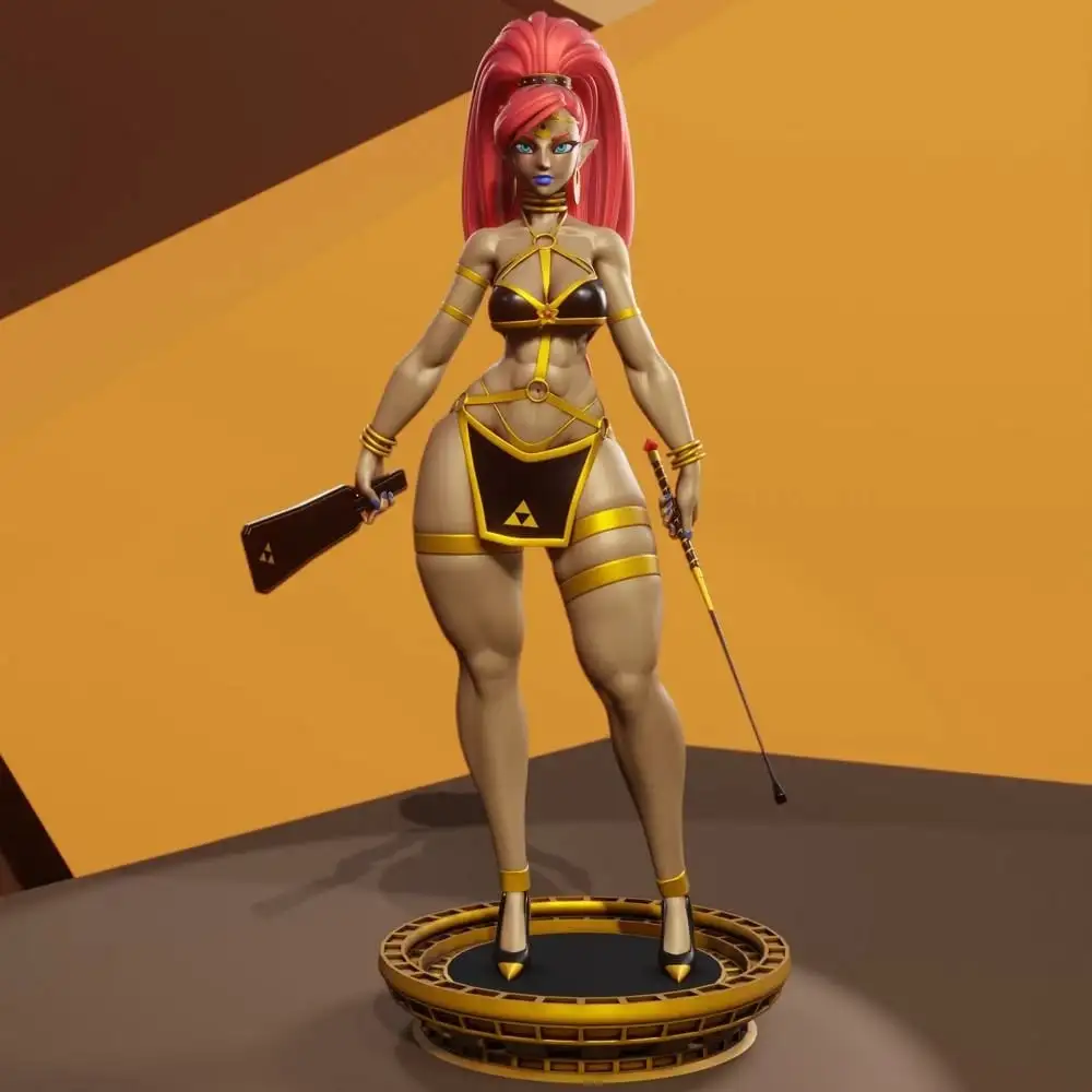 3d Printing Model Kit Beautiful Girl Dom Urbosa Figure Anime Model Kit DIY Miniature Reduction Statue Unpainted Kit Toys