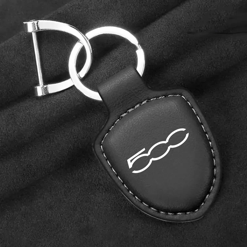 Car Rotatable KeyChain Horseshoe Buckle  For Fiat 500