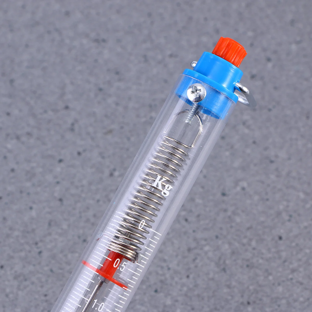 

25N/2500G Spring Scale Dynamometer Mechanical Hanging Balance Transparent Cylinder S-Hook Stainless Steel Hook For Force Gram