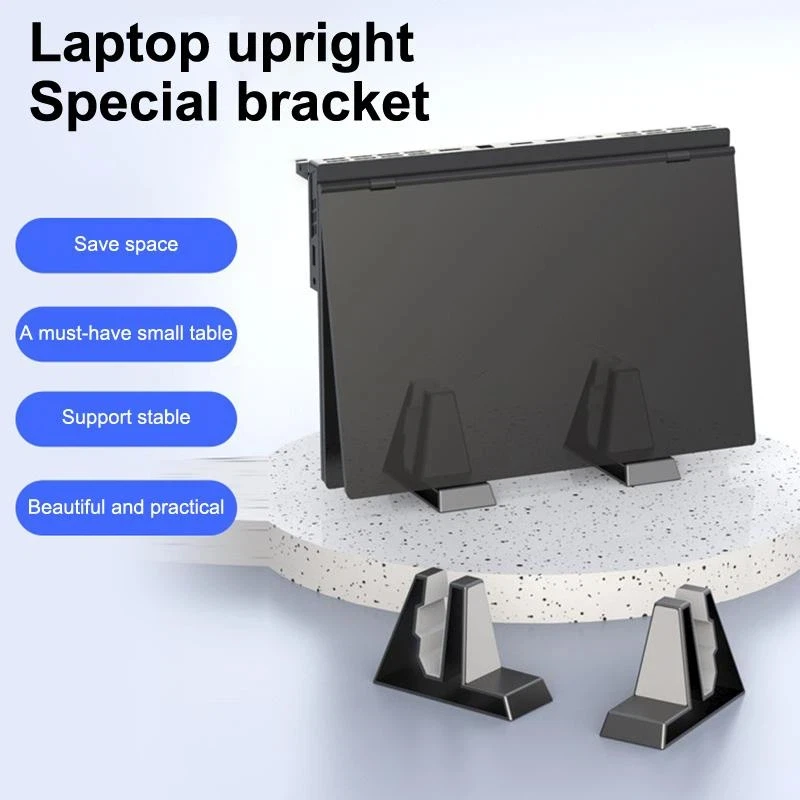 

【C】Desk Vertical Laptop Stand Desktop Organization Space-Saving Design ABS Plastic Notebook Holder Support Tablet Stand