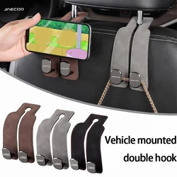 Car Headrest Hook Suede Rear Seat Hanging Dual Hook 20KG Lage Load-Bearing For CHERY JAECOO J7 2023 2024 Car Accessories