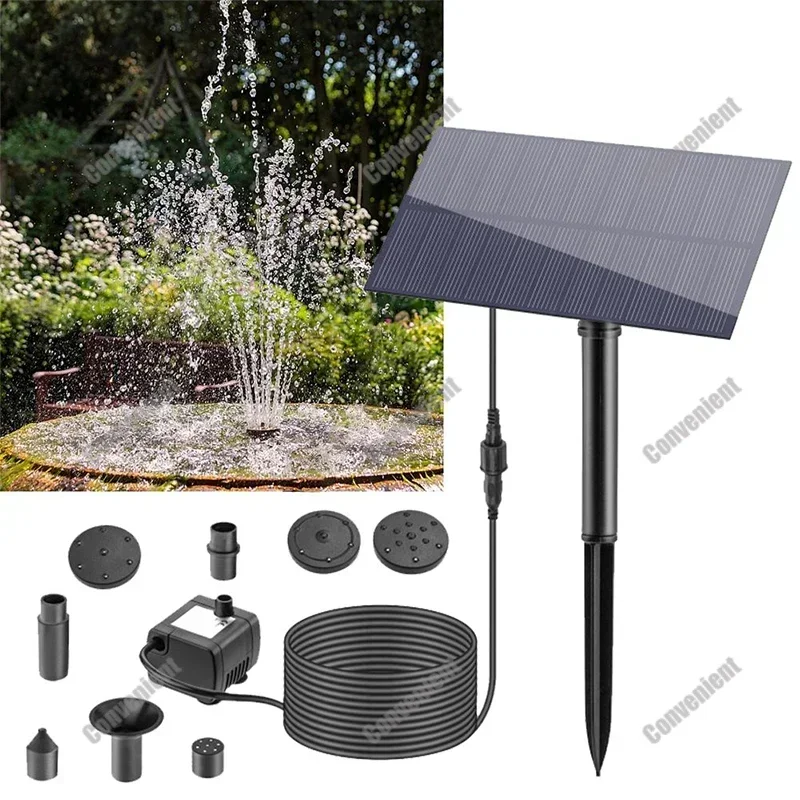 

Новинка 2023 года, солнечный водяной насос, украшение для сада для птичьей ванны, пруда, садового бассейна, солнечный фонтанный насос с подключаемой солнечной панелью, фонтан