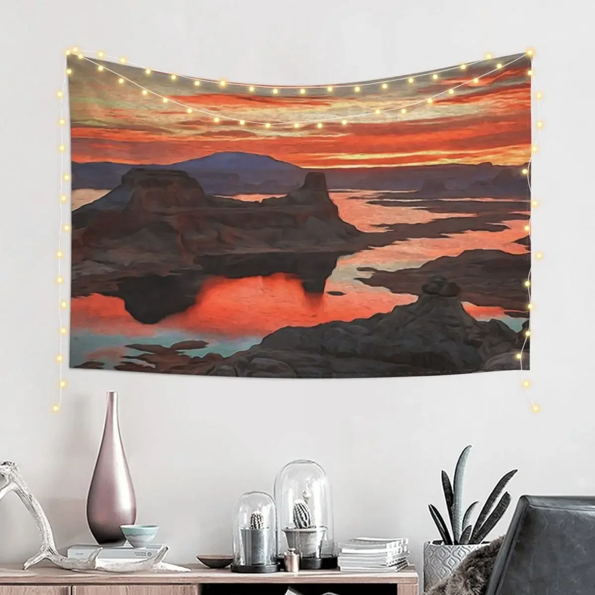 Sunrise at Lake Powell Tapestry Room Decoration Korean Style Decoration Home Decorative Wall Murals House Decor Tapestry