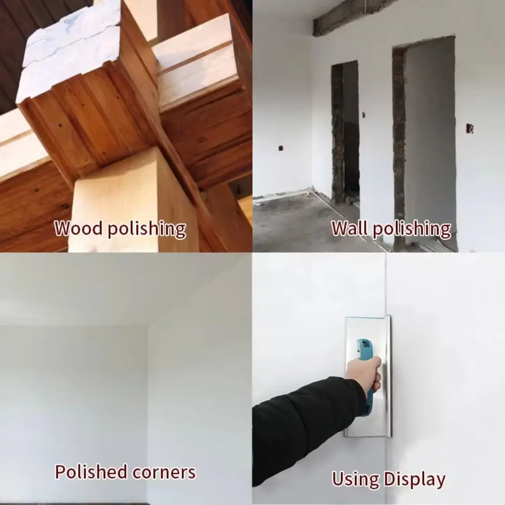 Lightweight Sandpaper Holder Aluminum Alloy Ergonomic Handle Internal Corner Sandpaper Holder Sanding Clip Negative Angle