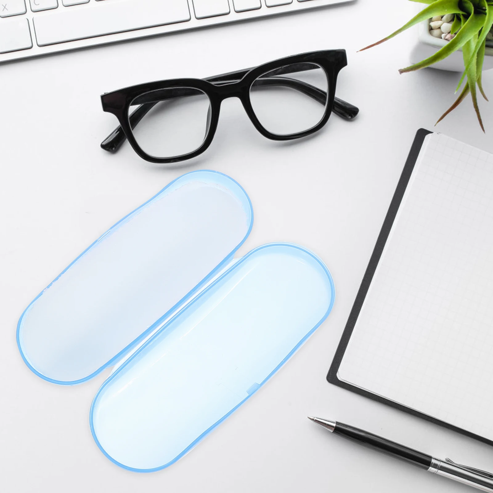 

5pcs Glasses Case Clear Portable for Eyeglasses Sunglasses Box Eyewear Protector Durable Lightweight Travel Storage Hard Shell