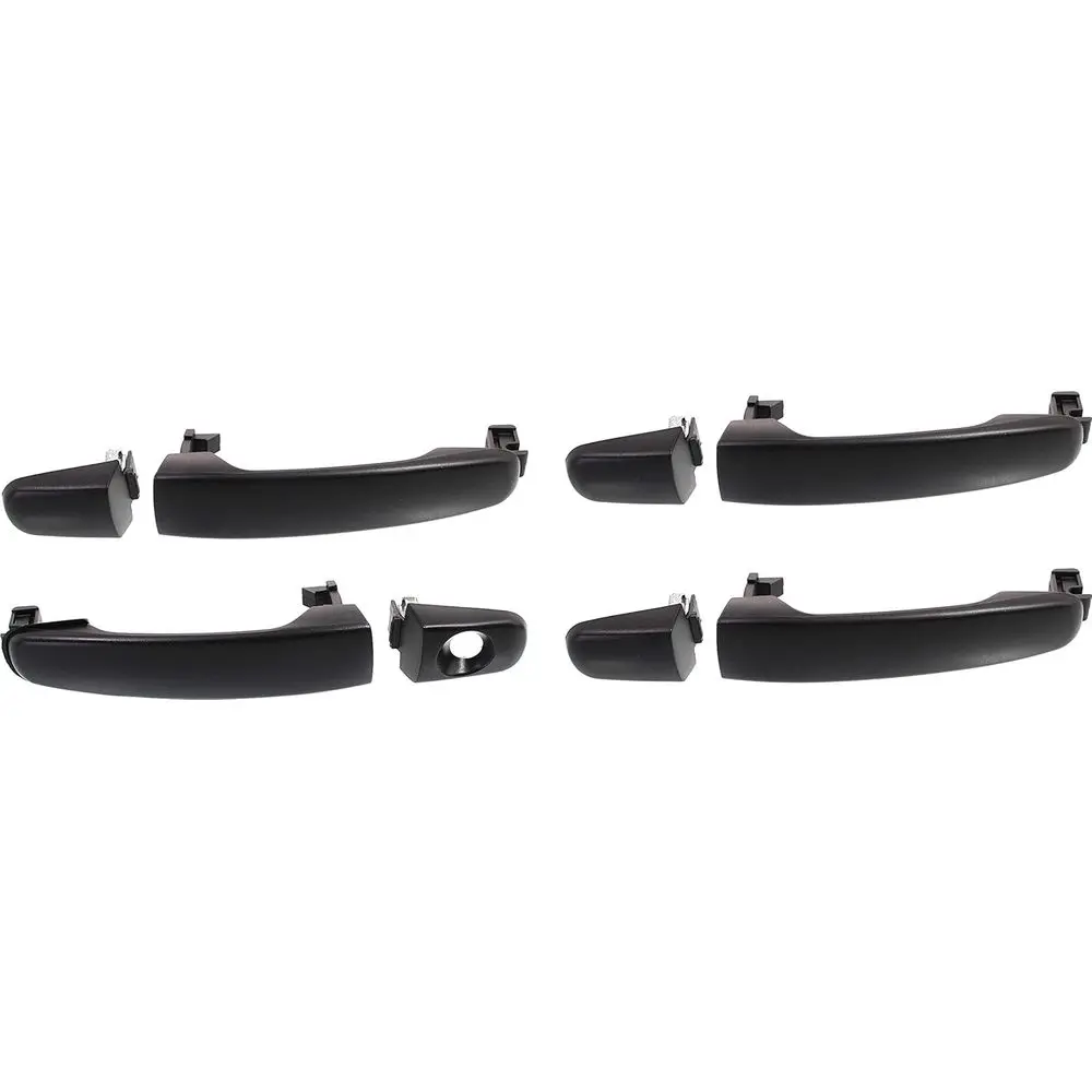 Front or Rear Exterior Door Handle Set of 4 Compatible With 2004-2008 Chevrolet Malibu, Fits 2005-2009 Chevrolet Equinox Texture