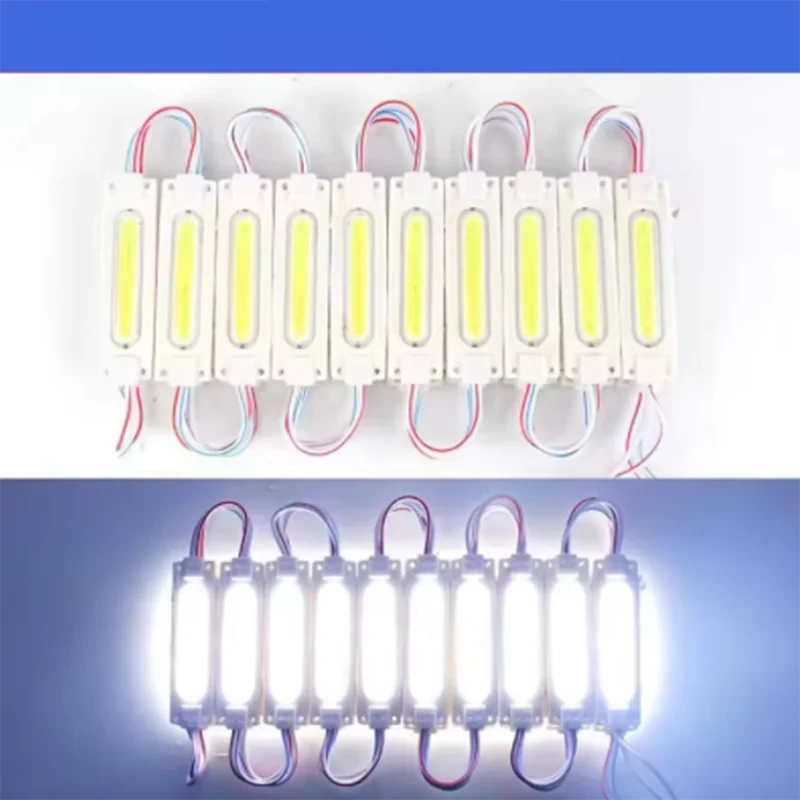 205 Grosir Modul LED Multicolor 24V 20/100PCS Lampu COB Backlight Spanduk Toko Tahan Air IP65 Dekorasi Natal Putih