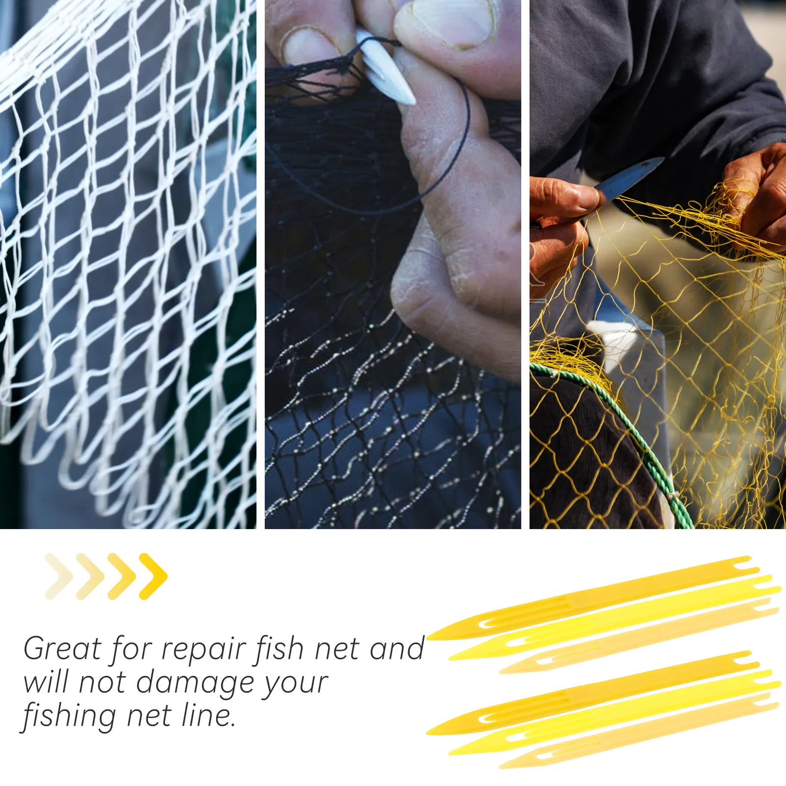20Pcs Plastic Net Mending Shuttles Fishing Net Sewing Shuttles for Repair Weave Mend Cast Nets Lightweight Rust Proof Netting