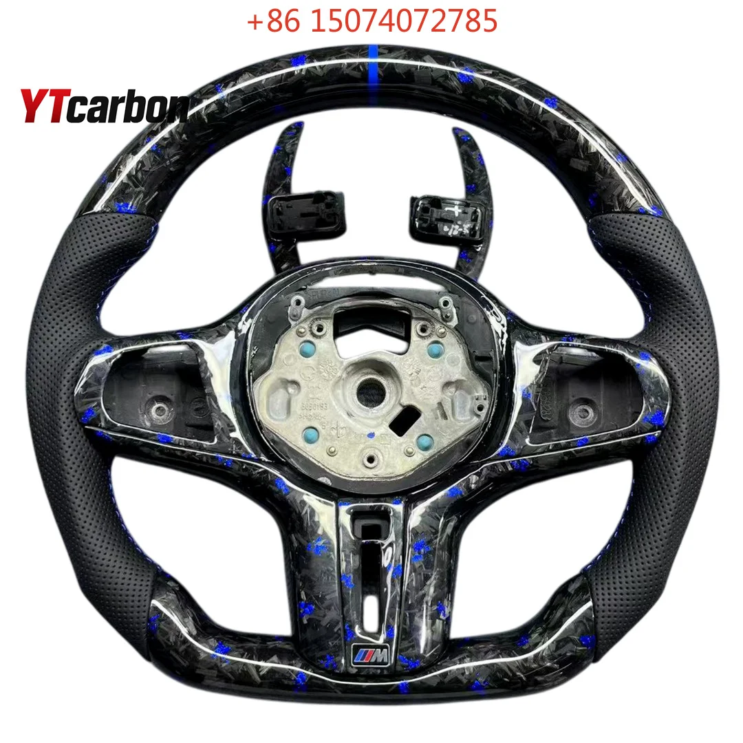 YTcarbon  Carbon Fiber Racing Steering Wheel Custom Interior fit For  G20 G22 G80 M3 G82 M4