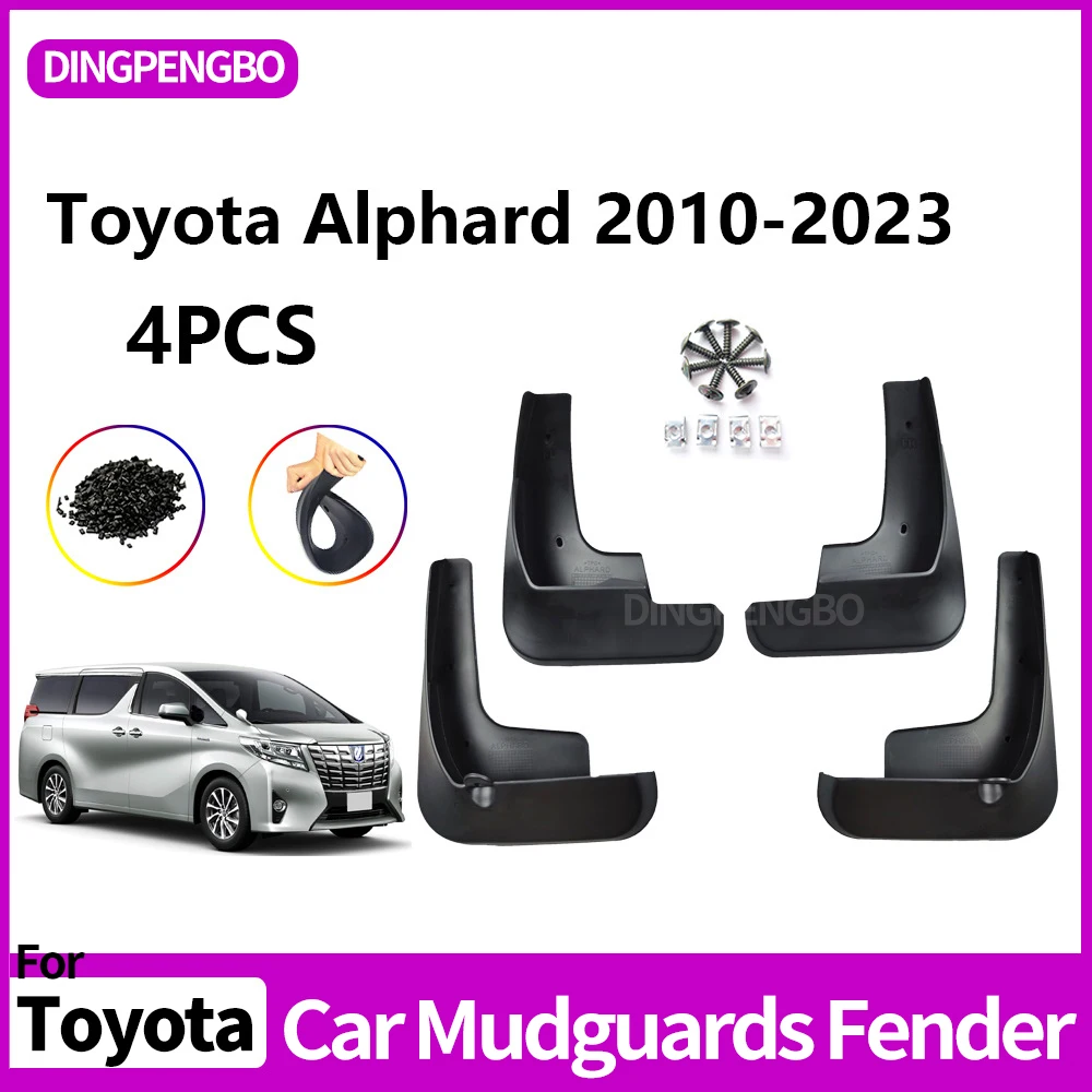 Mudflaps Mudguards Fit for Toyota Alphard 2010-2020 2022-2023 Mudguards Tire Fenders Mud Flaps Wheel Guards Accessories 4x Tyre