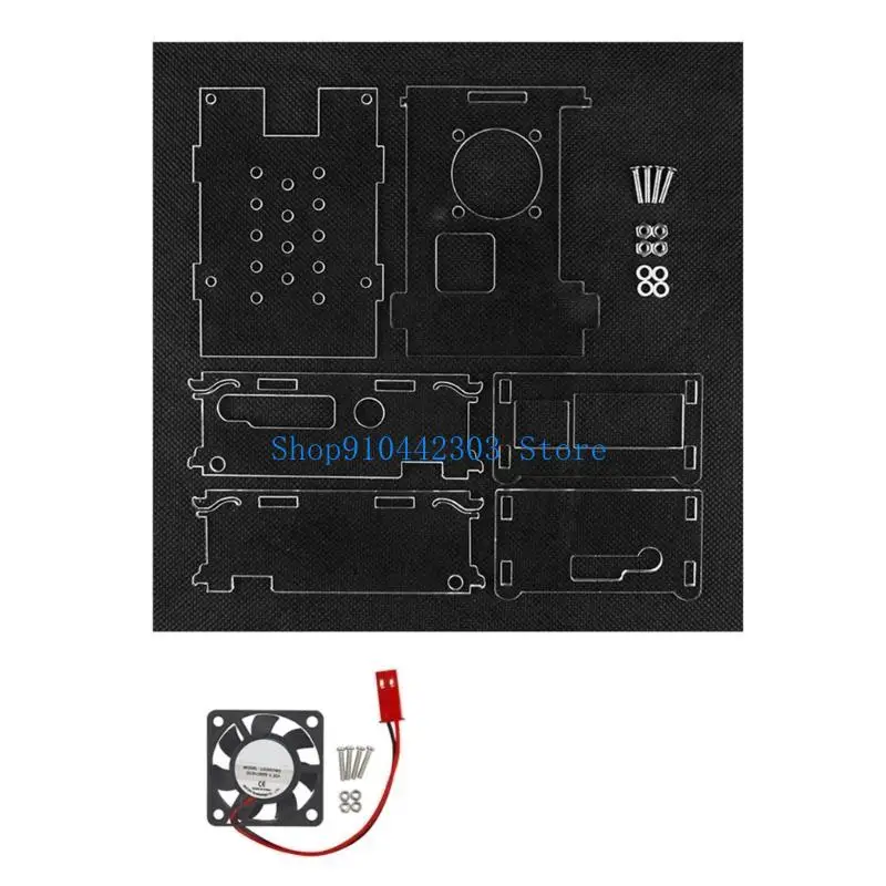 

L4MD Case Cover for Banana Cooling Fan Heat Dissipation Enclosure Clear