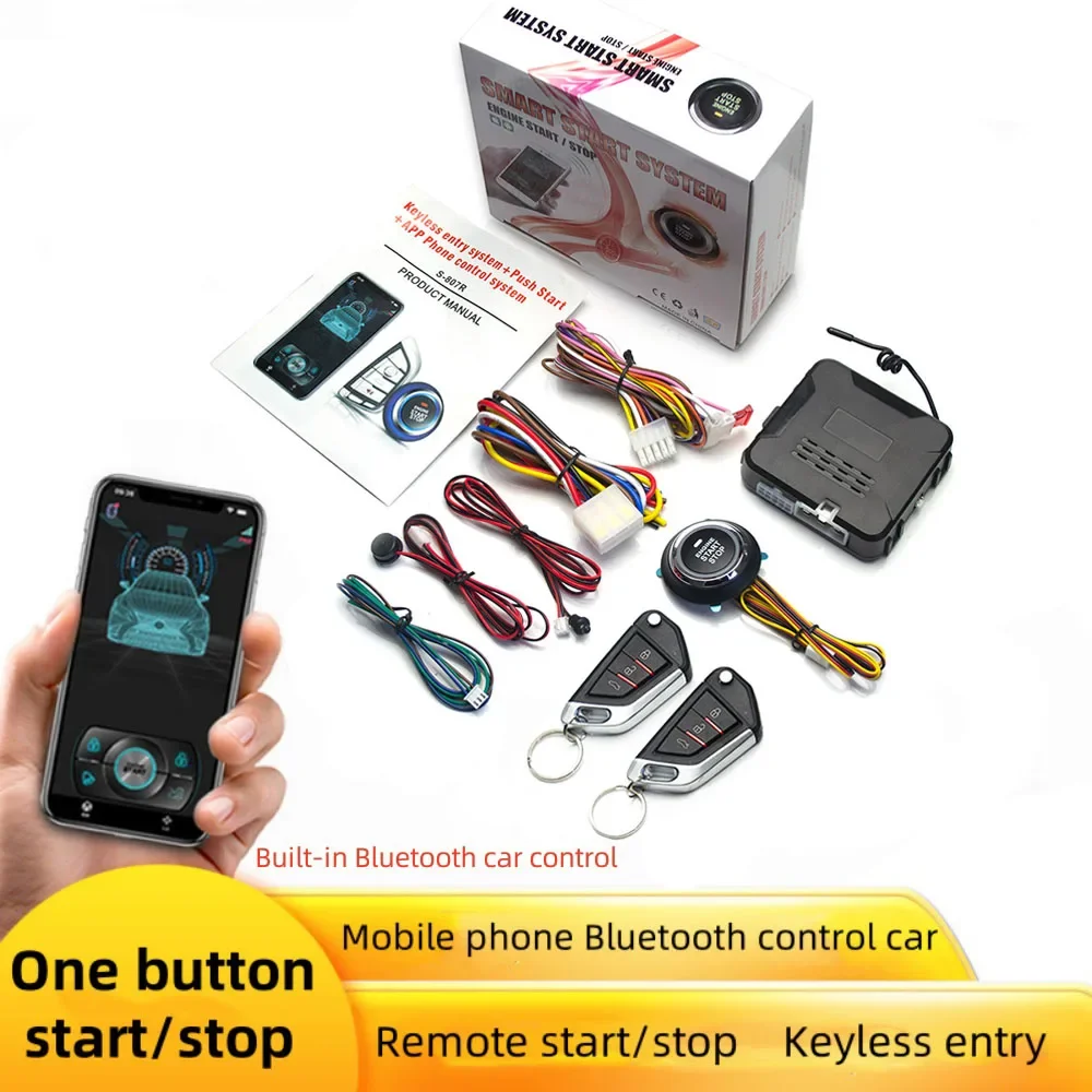 

Remote Starter and Car Alarm Smart App Remote Start Stop System for Cars Engine Push Start System with Auto Ignition Button