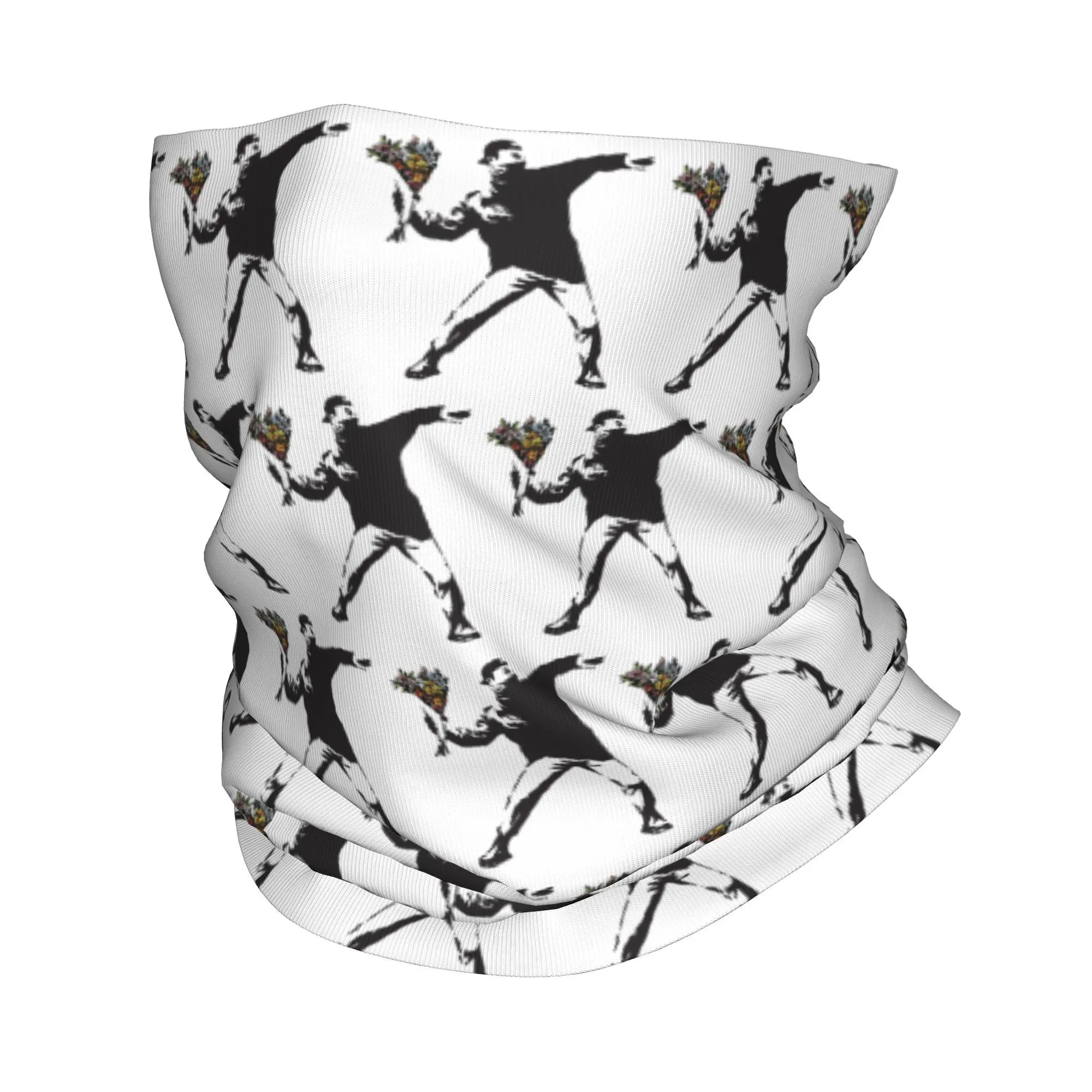 

Бэнкси граффити протест анархист бросают цветы метатель бандана шеи гетры шарф с принтом велосипедный шарф пеший туризм рыбалка