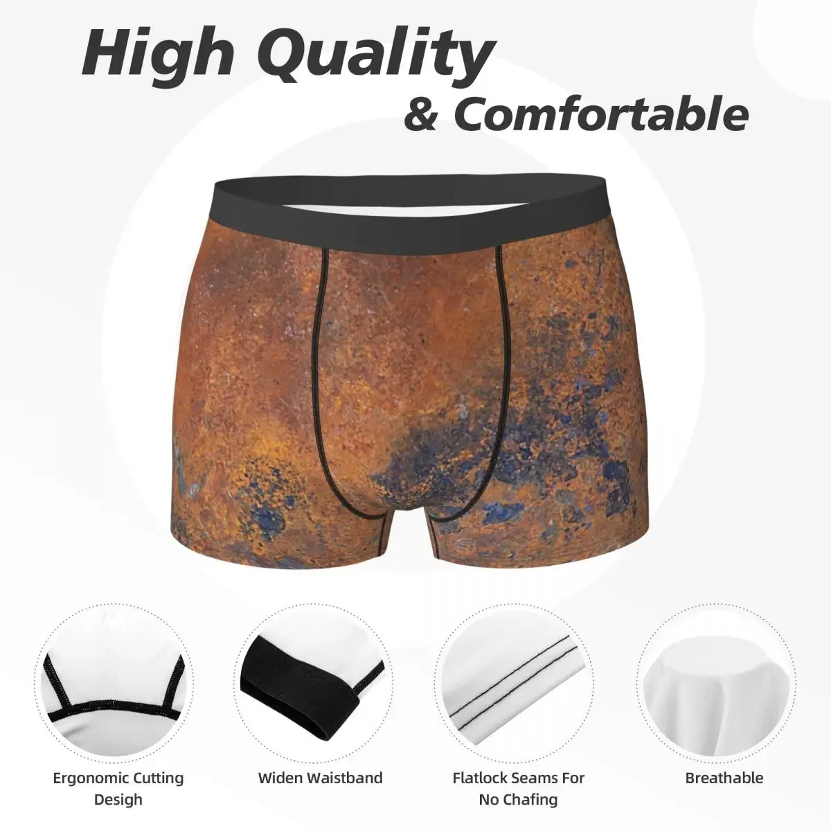 Boxer Underpants Shorts Rust Panties Men Ventilate Underwear for Homme Man Boyfriend Gifts