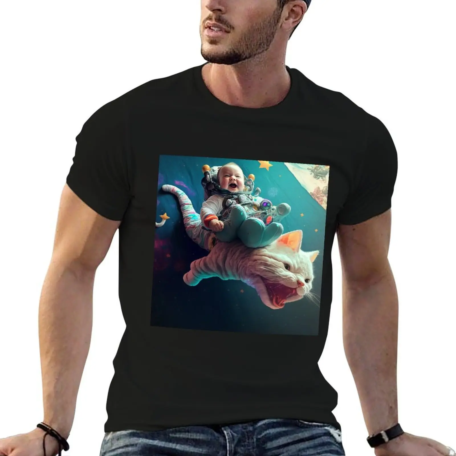 Camiseta Kaia in Space para hombre, camisetas de marca de lujo de alta calidad para hombre, camisetas gráficas de algodón para hombre, camiseta