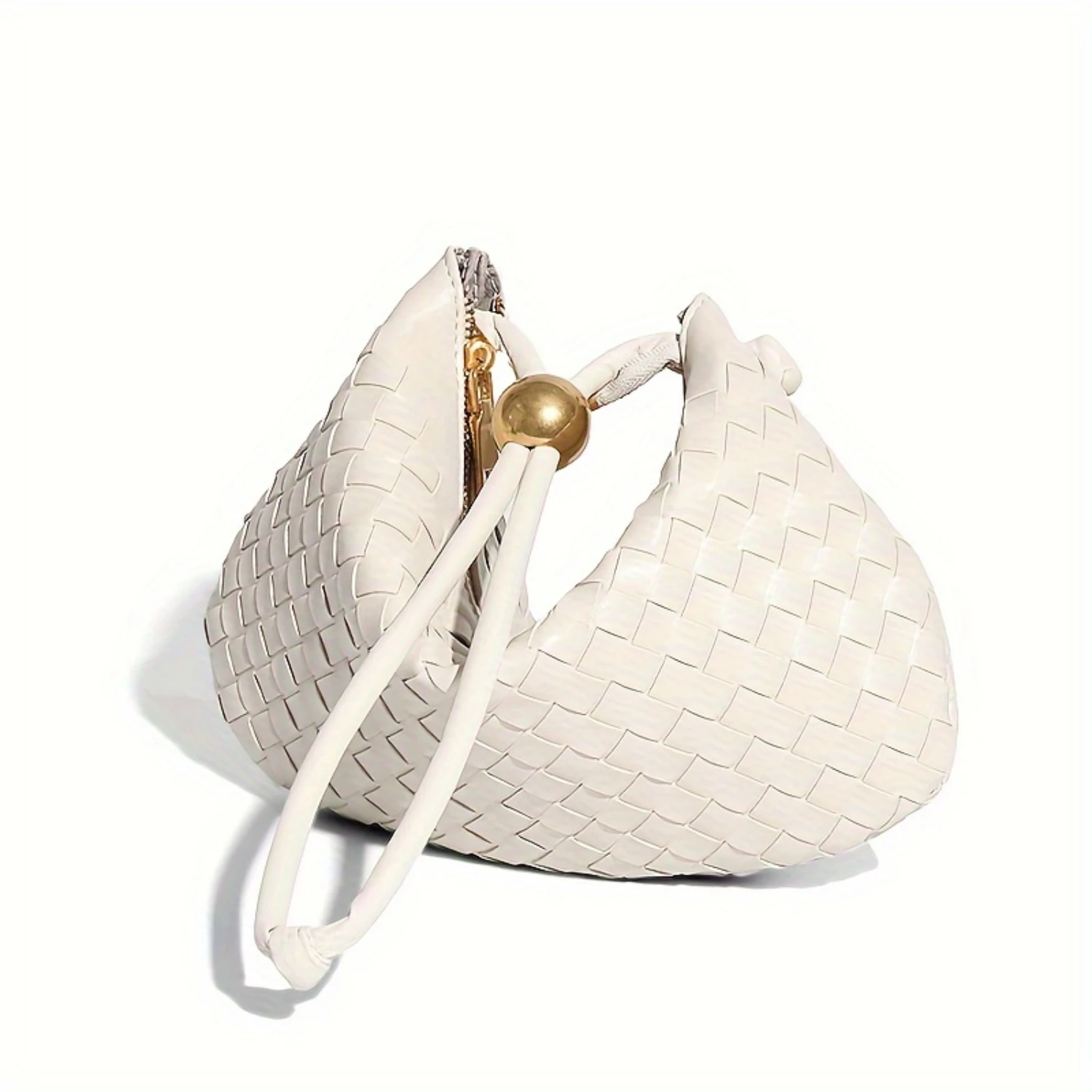 Semi-Circular Handbag, 2024 Fashion Women's Satchel Bag, Versatile Pure Color Elegant Handbag