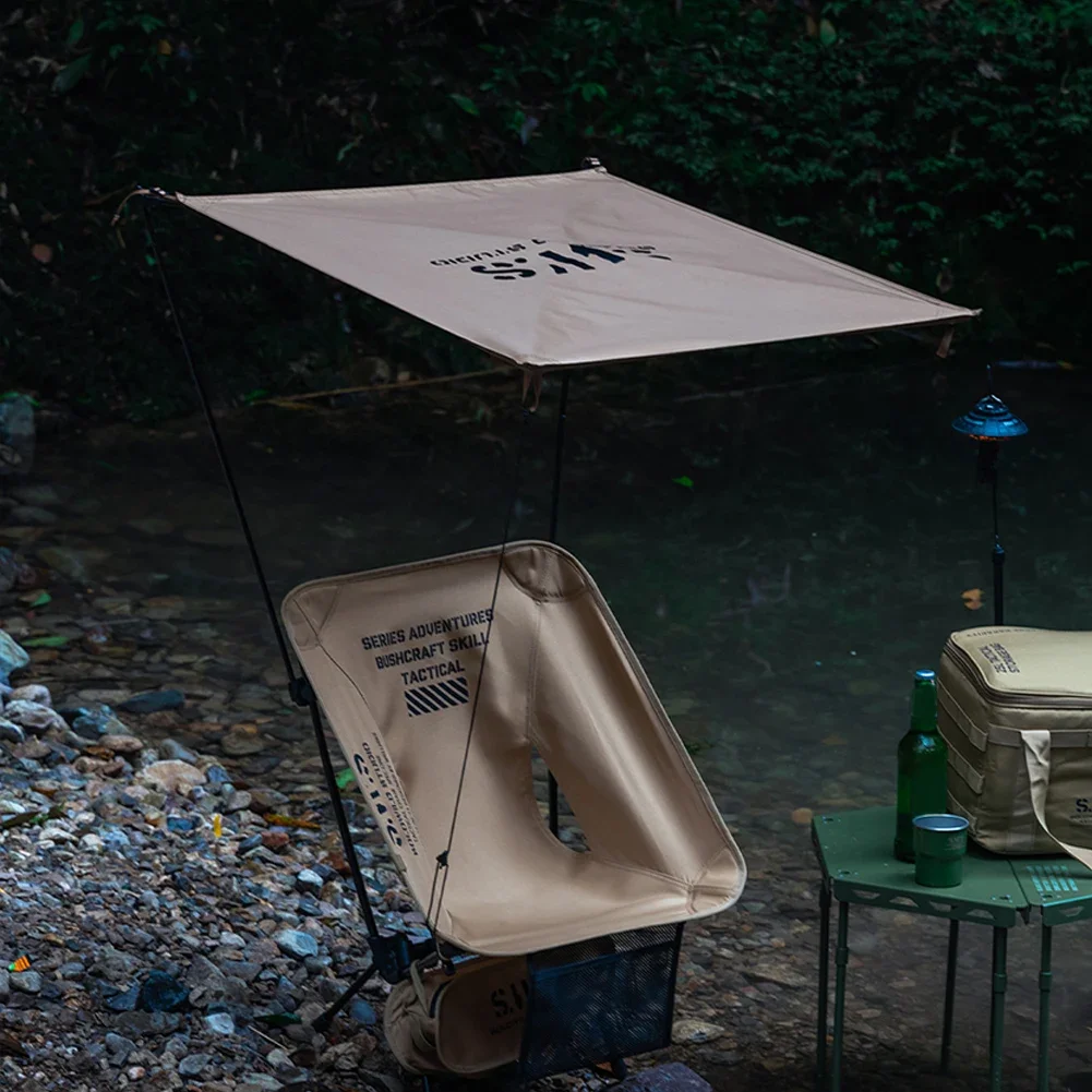 

New Camping Beach Chair Sunshade UV Protection Outdoor Moon Chair Awning Waterproof Camping Folding Canopy for Camping Fishing