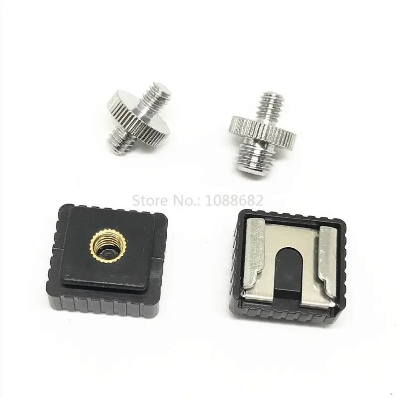 Metal Flash Hot Shoe Mount Adapter to 1/4" Screw Thread For Studio Light Stand Tripod Camera Accessories