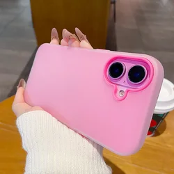 Fashion Matte Skinfeel 2 in1 Bumper Shockproof Phone Case for IPhone 17 16 15 14 Pro Max 13 12 17AIR  Protection Cover Caque