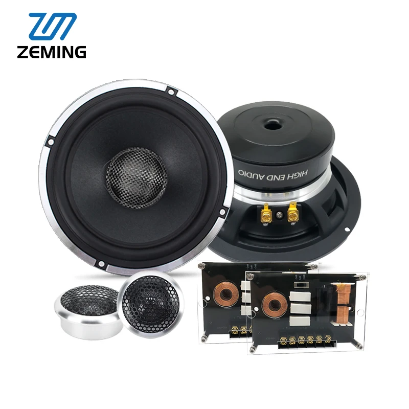 Zeming Nominal Power 120W*2 YS-65209 Component Speaker 6.5 Inch Fit Universal Car Clear Sound Quality 2-Way Car Audio Speaker