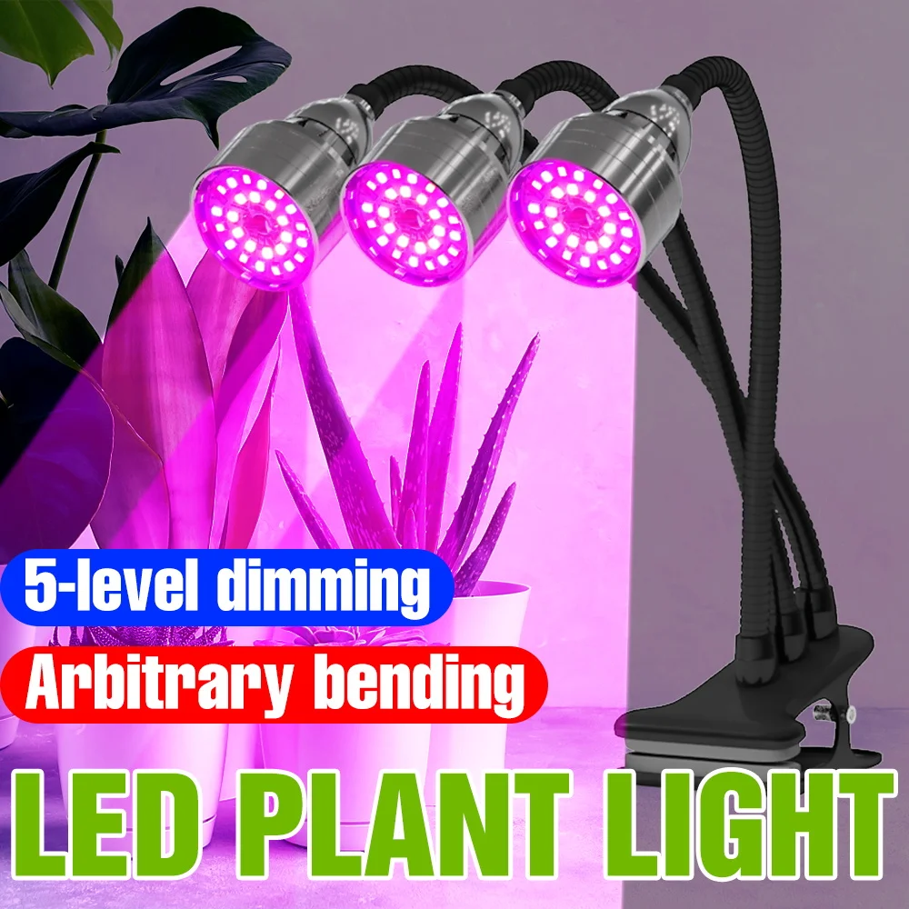 Full Spectrum LED Plant Grow Light Indoor Seedings Fill Lamp 5V Dimmable Greenhouse Tent Potted Flower Vegs Cultivation Lighting