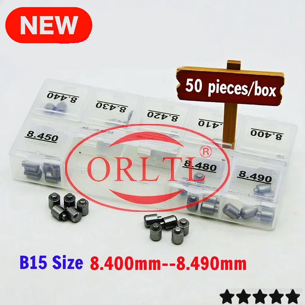 

ORLTL B15, размер 8,400 мм--8,490 мм, регулировочные прокладки форсунки Common Rail, прокладки для автоматического дизельного инъекционного двигателя, шайба, 50 шт./кор.