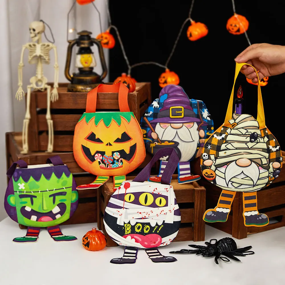 Halloween Candy Bag Gift Rudolf Ghost Festival Pumpkin Christmas Children's Gift Bag Felt Cloth Tote Bag