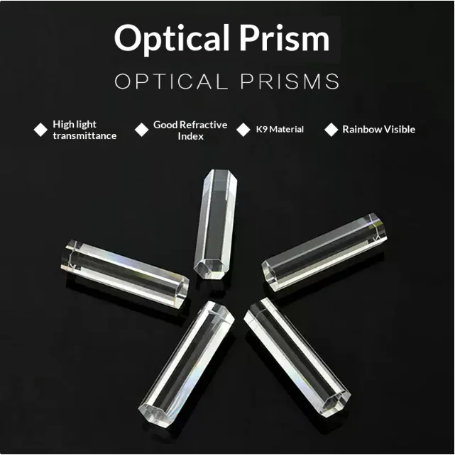 22×55 16.4×60mm Hexagonal Optical Glass Light Guide Column Hexagonal Prism For Physics Science Experiment Optical Teaching Lens
