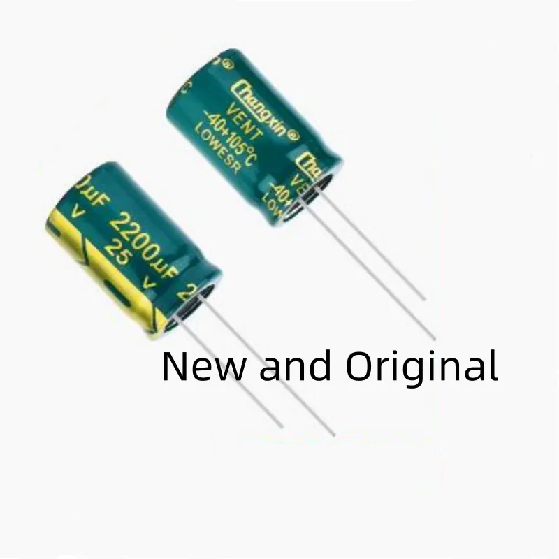 High frequency,low resistance,long lifespan motherboard power supply,direct insertion electrolytic capacitor 2200UF 25V 13*20