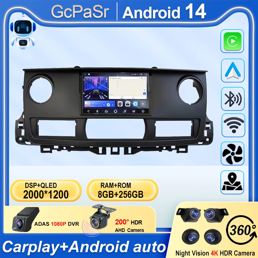 Android 14 For Renault Master 2003-2011 Car Radio Multimedia System Player Carplay Autoradio GPS Navigation 4G DSP No 2din DVD