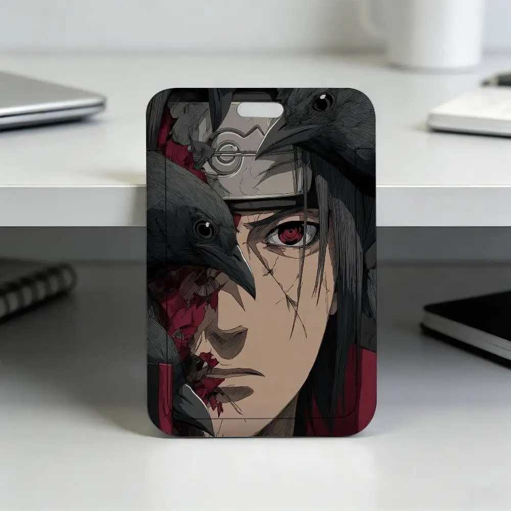 Anime N-NARUTO Akatsuki Itachi Sharingan Transparenter Kartenhalter Mitarbeiter Plastik-Schiebeabdeckung Schlüsselband Arbeits-Geschäfts-ID-Tasche Bus – Detail 35