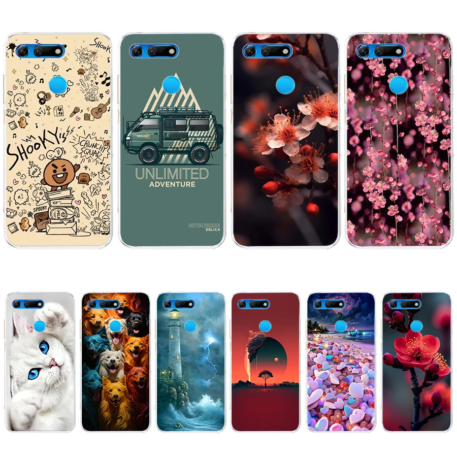 S5 colorful song Soft Silicone Tpu Cover phone Case For Honor view 20