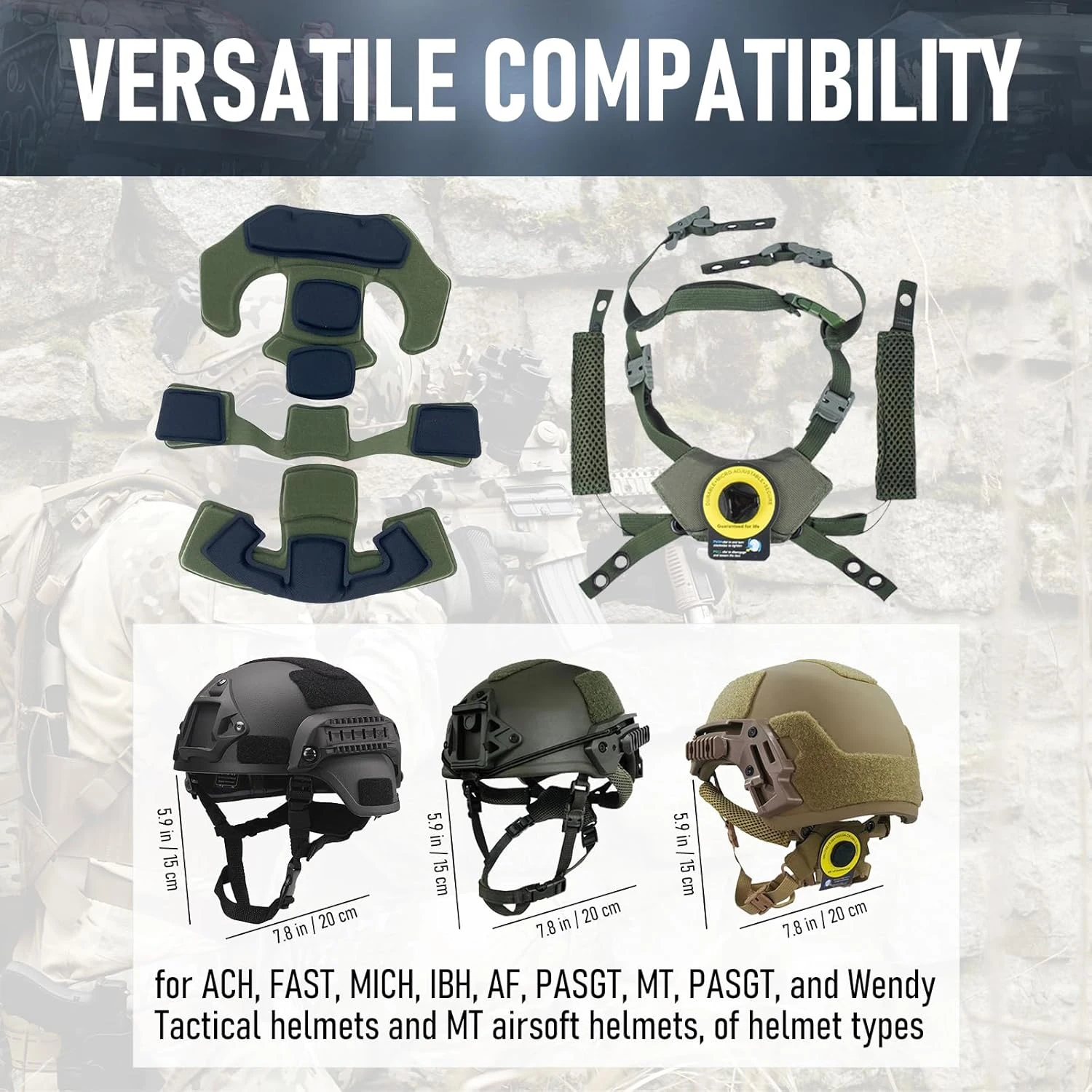 Team Wendy EXFIL Helmaufhängungssystem & Kinnriemen - Kompatibel mit FAST/MICH/ACH Taktischen Helmen (ohne Helm) – Detail 11